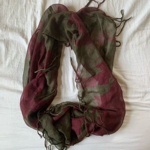 red and green scarf